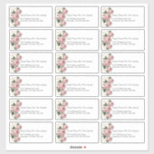Adresetiketten voor aangepaste weddenschappen Roze Sticker (Vel)