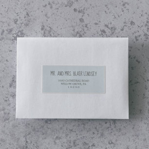 Adresetiketten voor blauw en grijs Baby shower Sticker