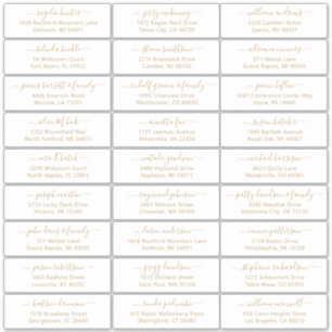 adresetiketten voor bruiloft Gold Sticker