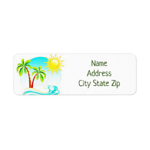 ADRESETIKETTEN VOOR DE **BEACH ENTHUSIAST** ETIKET