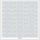  Adresetiketten voor een blauwe bruiloft Sticker (Vel)