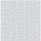  Adresetiketten voor een blauwe bruiloft Sticker (Voorkant)