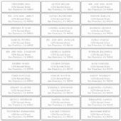 Adresetiketten voor eenvoudige bruiloft sticker (Voorkant)