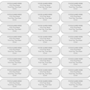 Adresetiketten voor eenvoudige platte afgeronde ho sticker