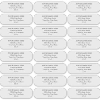 Adresetiketten voor eenvoudige platte afgeronde ho sticker