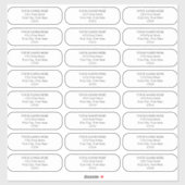 Adresetiketten voor eenvoudige platte afgeronde ho sticker (Vel)