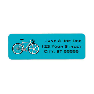 Adresetiketten voor fietsen etiket