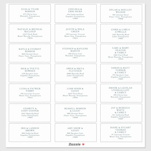 Adresetiketten voor groene typografie-weddenschap sticker (Vel)