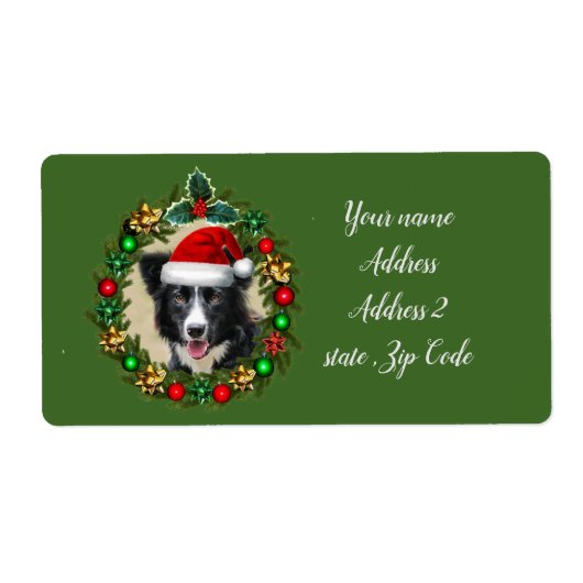 Adresetiketten voor het verzenden van kerstrandnum etiket (Voorkant)