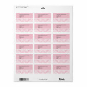 Adresetiketten voor roze Damask Wedding Etiket (Full Sheet)