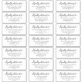 Adresetiketten voor weduwschappen met scripts Sticker (Voorkant)