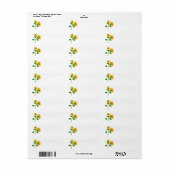 Adresetiketten-Zonnebloemen Etiket (Full Sheet)