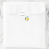 Adreslabel - Eager bier Ronde Sticker (Tas)