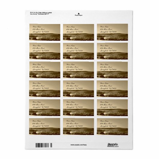 adreslabel etiket (Full Sheet)