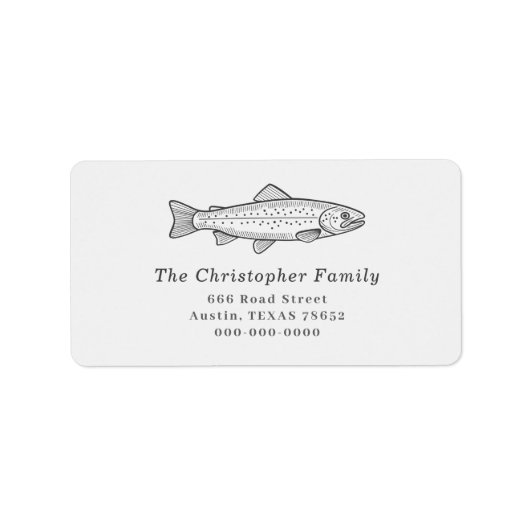 adreslabel forellenretourzending etiket (Voorkant)