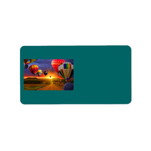 Adreslabel heteluchtballonnen etiket (Voorkant)