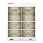 adreslabel met bloemen etiket (Full Sheet)