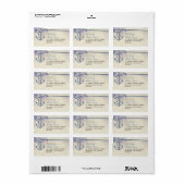 Adreslabel met nautisch anker etiket (Full Sheet)