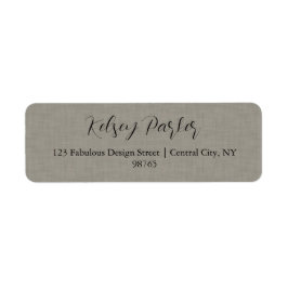  adreslabel met subtiele weefselstructuur etiket