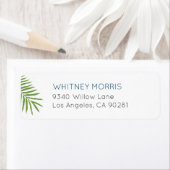 Adreslabel palmblad etiket (Insitu)