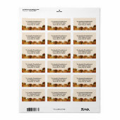 Adreslabel pompoenpleister etiket (Full Sheet)