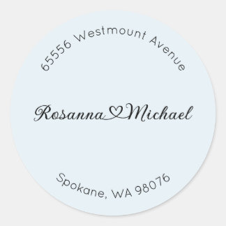 Adreslabel, Ronde adreslabel, Hart Namen  Sticker