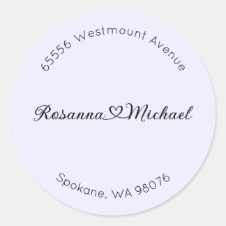 Adreslabel, Ronde adreslabel, Hart Namen  Sticker