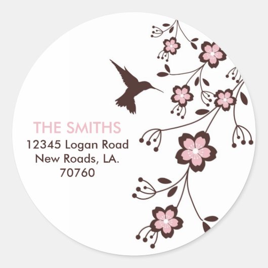 Adreslabel Ronde Sticker (Voorkant)