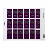 adreslabel van Fireworks Explosion Etiket (Full Sheet)