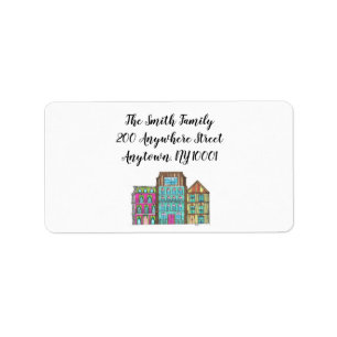adreslabel van Little Town Etiket