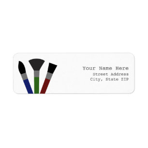 Adreslabel verfpenselen etiket