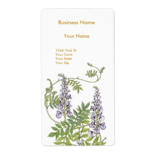 Adreslabel vintage retro mauve bloem etiket