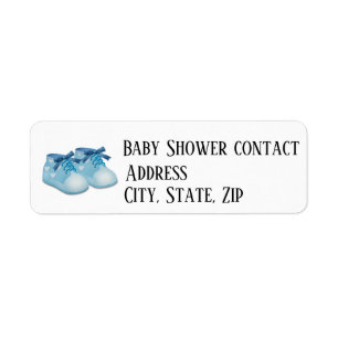 adreslabel voor baby shower van jongen etiket