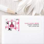 Adreslabel voor docent - Handprints Etiket (Insitu)