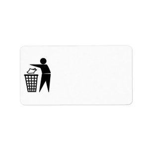 Adreslabel voor Tidy Man Etiket