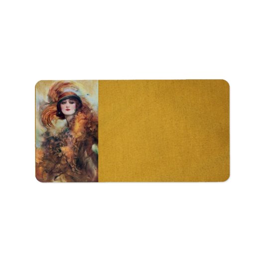 adreslabel voor Victoriaans vrouw Etiket (Voorkant)