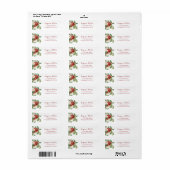 Adreslabels voor botanische vakantieretourzendinge etiket (Full Sheet)