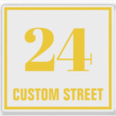 Adresnummer van de aangepaste prullenbak sticker (Voorkant)