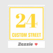 Adresnummer van de aangepaste prullenbak sticker (Vel)