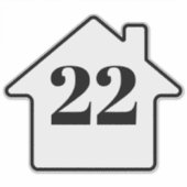 Adresnummer van de aangepaste prullenbak sticker (Voorkant)