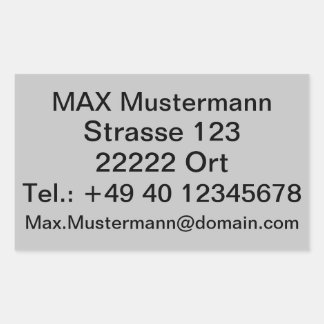 Adressaufkleber vorlage rechthoekige sticker