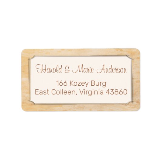 Adresse classique simple / Étiquette d'expédition (Devant)