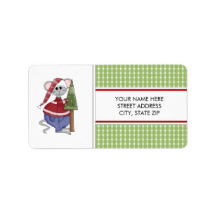 Adresse de la souris de Noël Étiquettes