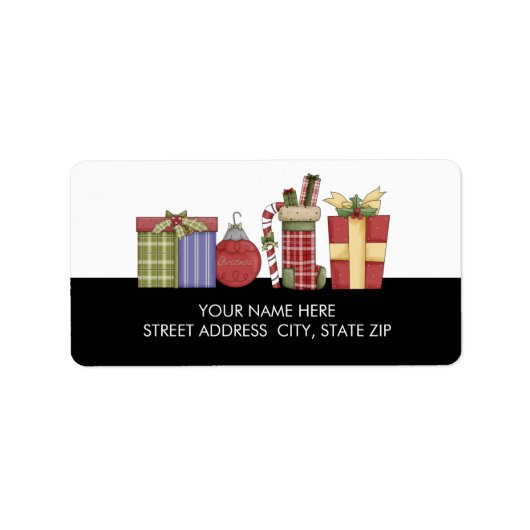 Adresse de Noël Étiquettes (Devant)