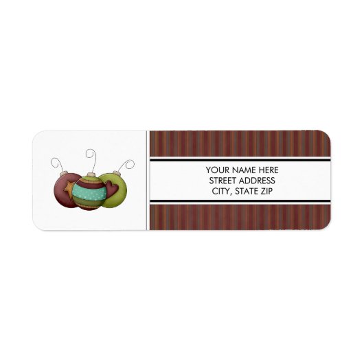 Adresse de Noël Étiquettes (Devant)