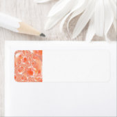 Adresse de pêche et de crème florale et étiquettes (En situation)