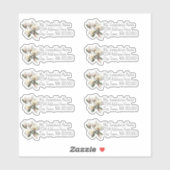 Adresse de retour Autocollants en forme de Magnoli (Feuille)