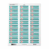 Adresse de retour de .75"x2.25" Étiquette Ado Love (Feuille entière)