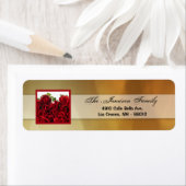 Adresse de retour de .75"x2.25" Étiquette Bouquet  (En situation)