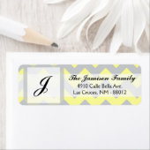 Adresse de retour de .75"x2.25" Étiquette Chevron  (En situation)